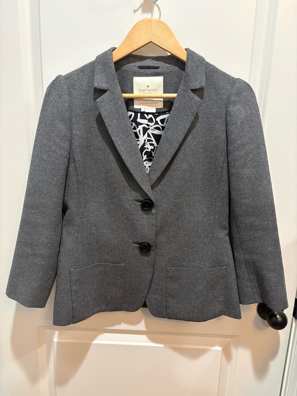 Kate Spade New York "Melina" Bow-Back Blazer (Missing back bow)